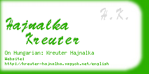 hajnalka kreuter business card